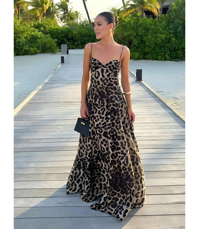 Robe longue Léopard