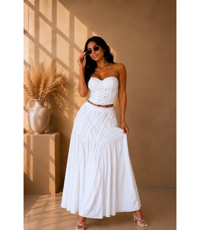 Ensemble jupe ZALYA Blanc
