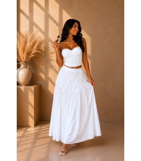 Ensemble jupe ZALYA Blanc